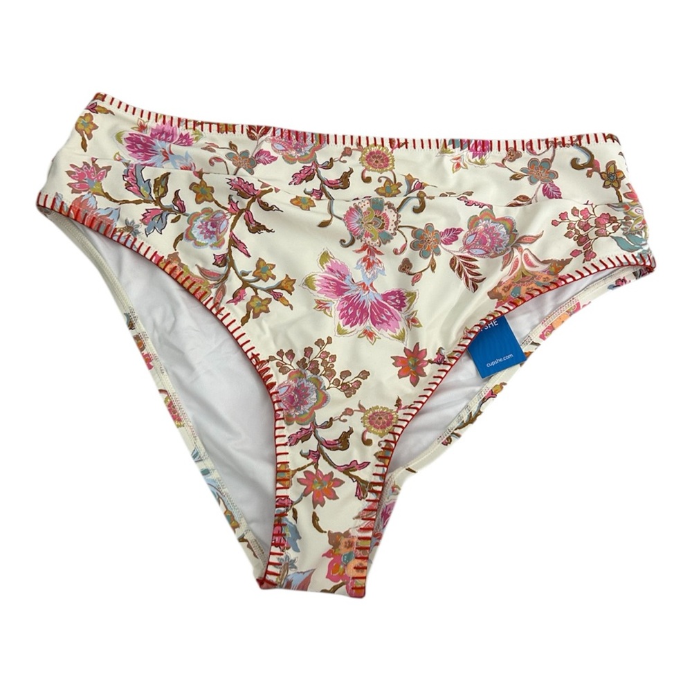 NWT Cupshe Dreamy Garden Sweetheart High-Waisted Bikini Bottoms‎